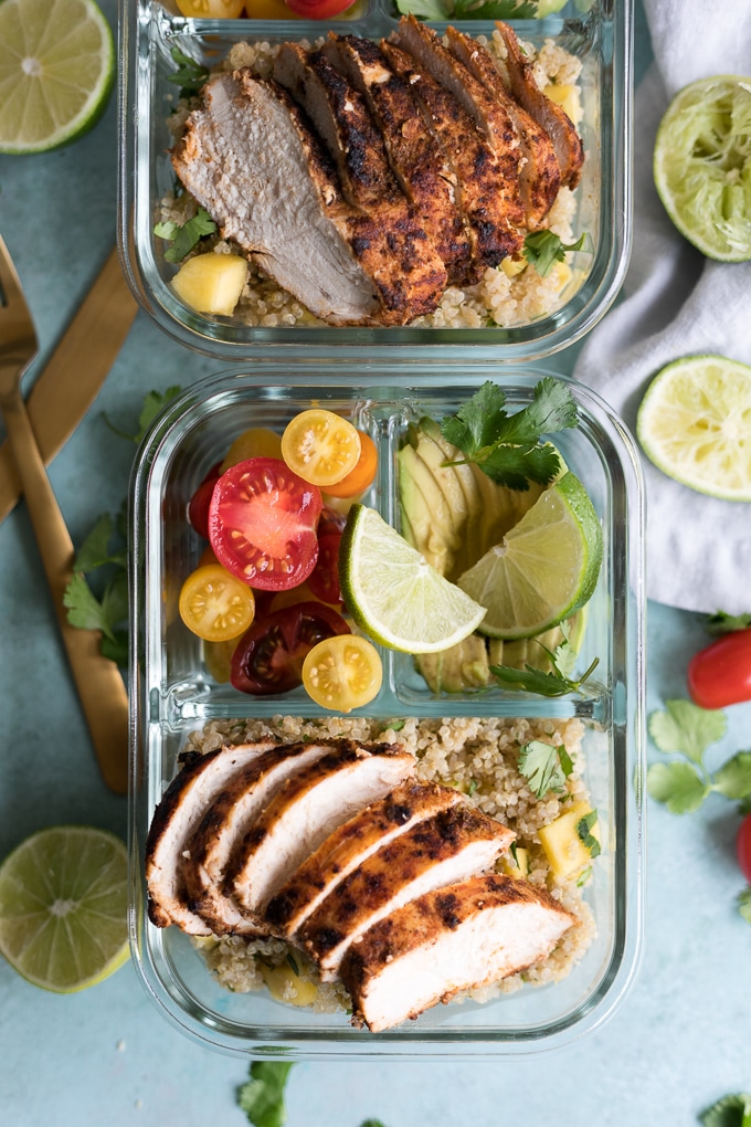 Meal-Prep Chili-Lime Chicken Bowls