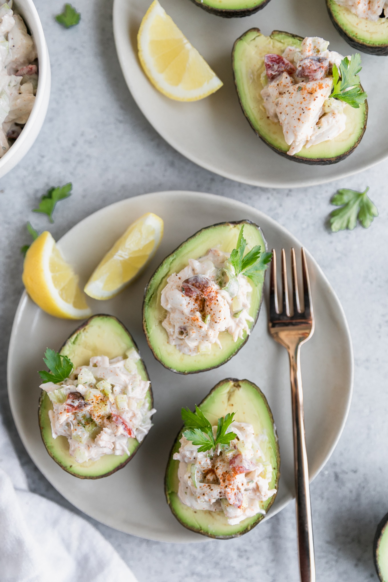 Healthy Crab Salad Stuffed Avocados