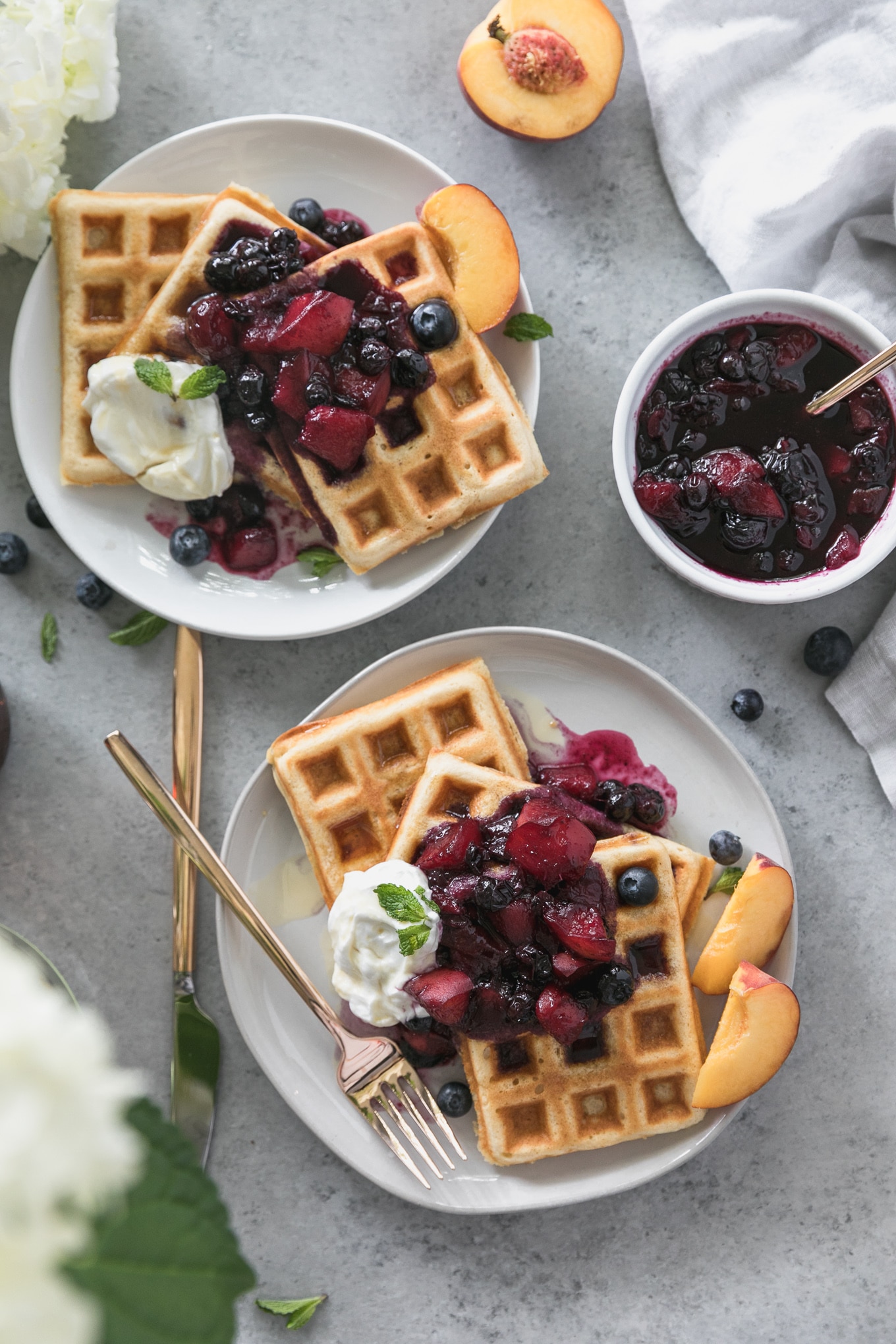 Belgian Waffles with Berry Compote - Pastries Like a Pro