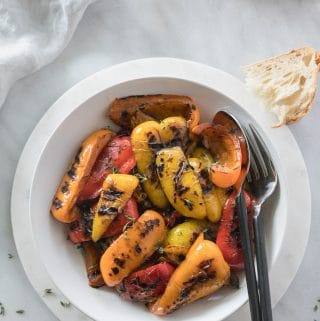 Balsamic Thyme Grilled Peppers