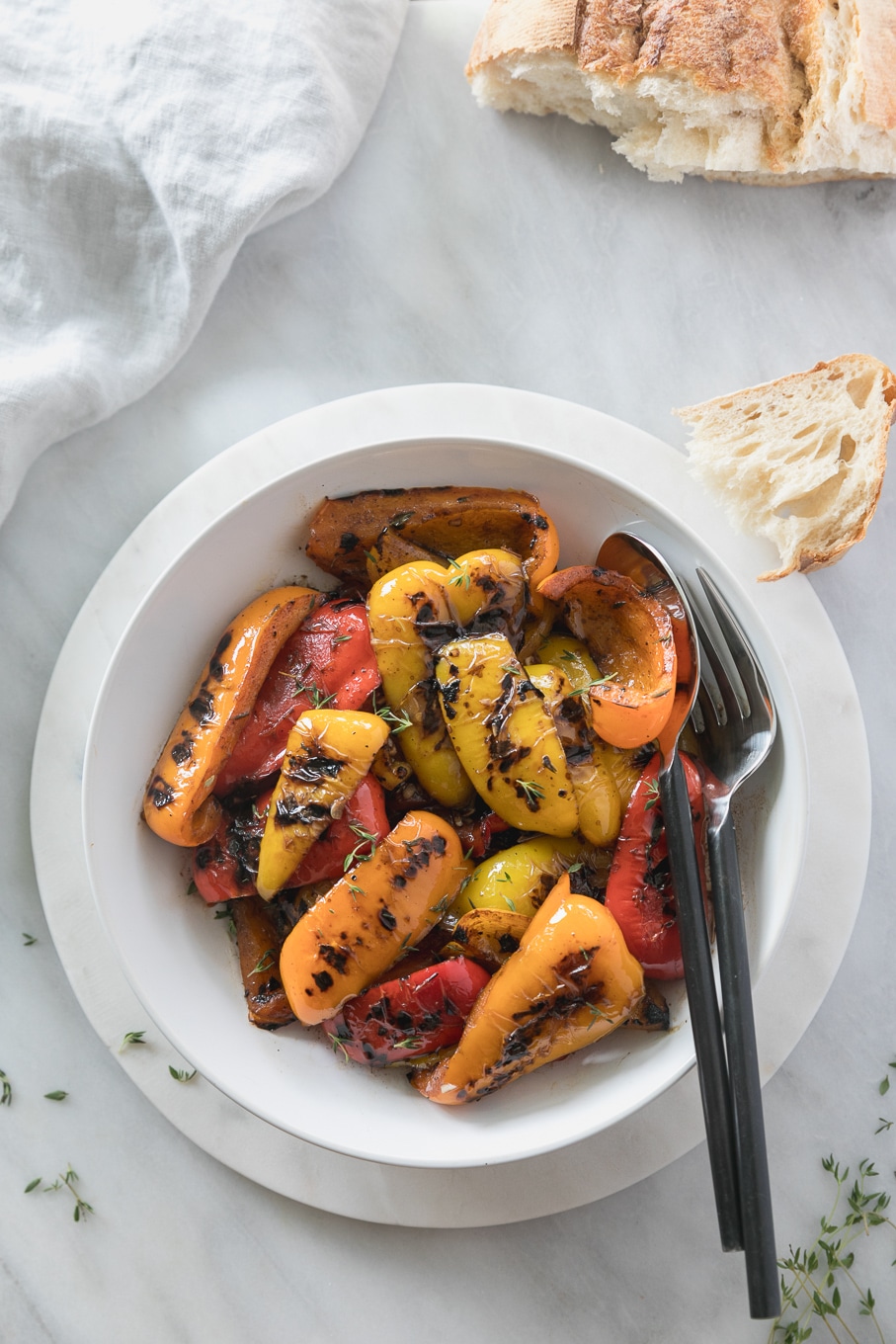 Balsamic Thyme Grilled Peppers Recipe