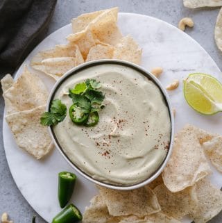 Charred Jalapeño Green Chile Cashew Queso