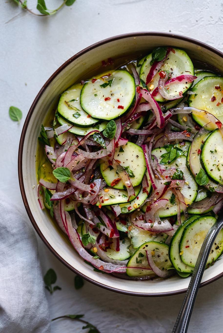 Marinated Zucchini and Red Onions