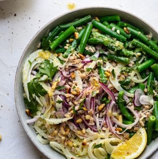 Green Bean Fennel Farro Salad