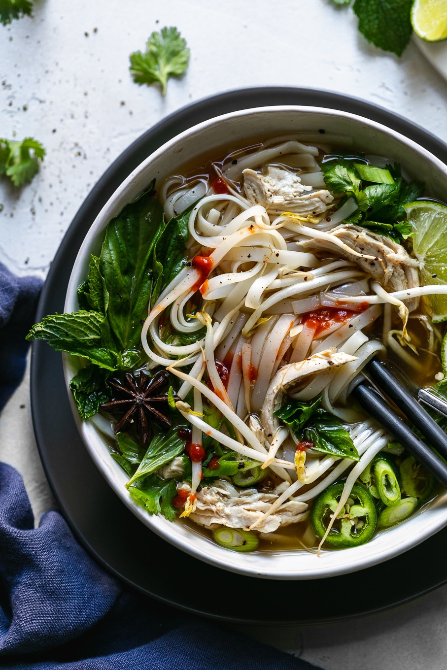 Easy Chicken Pho (one pot + ready in about 20 minutes!)