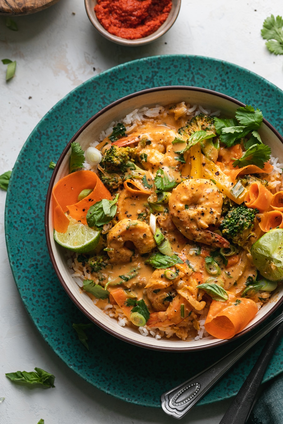 Thai Red Curry with Vegetables, and Infused Rice