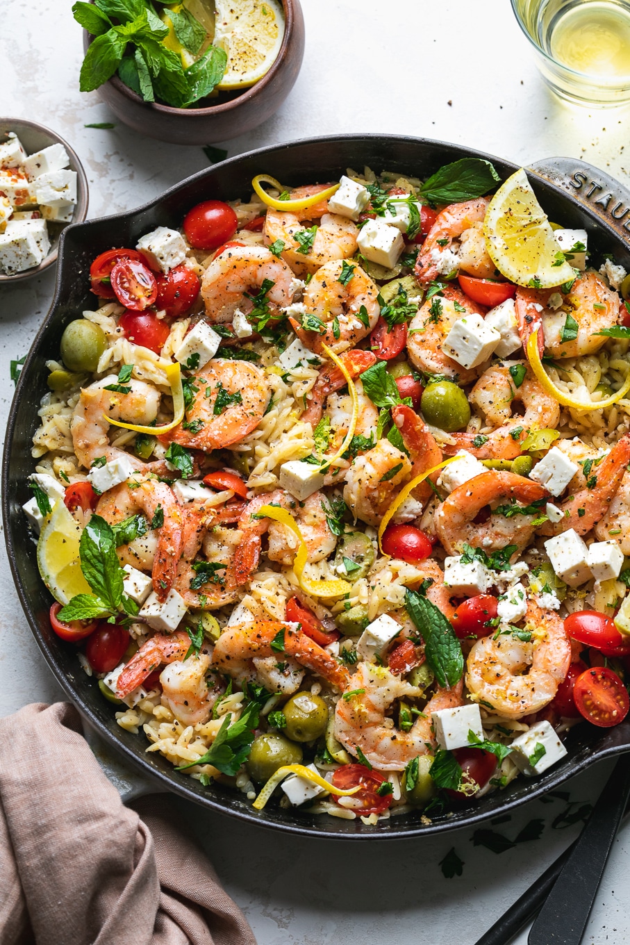 Orzo with Shrimp and Olives Recipe